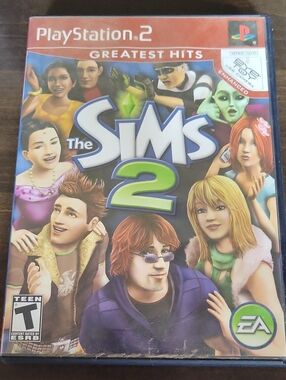 Sony PlayStation 2 The Sims 2 Green & Blue Cover